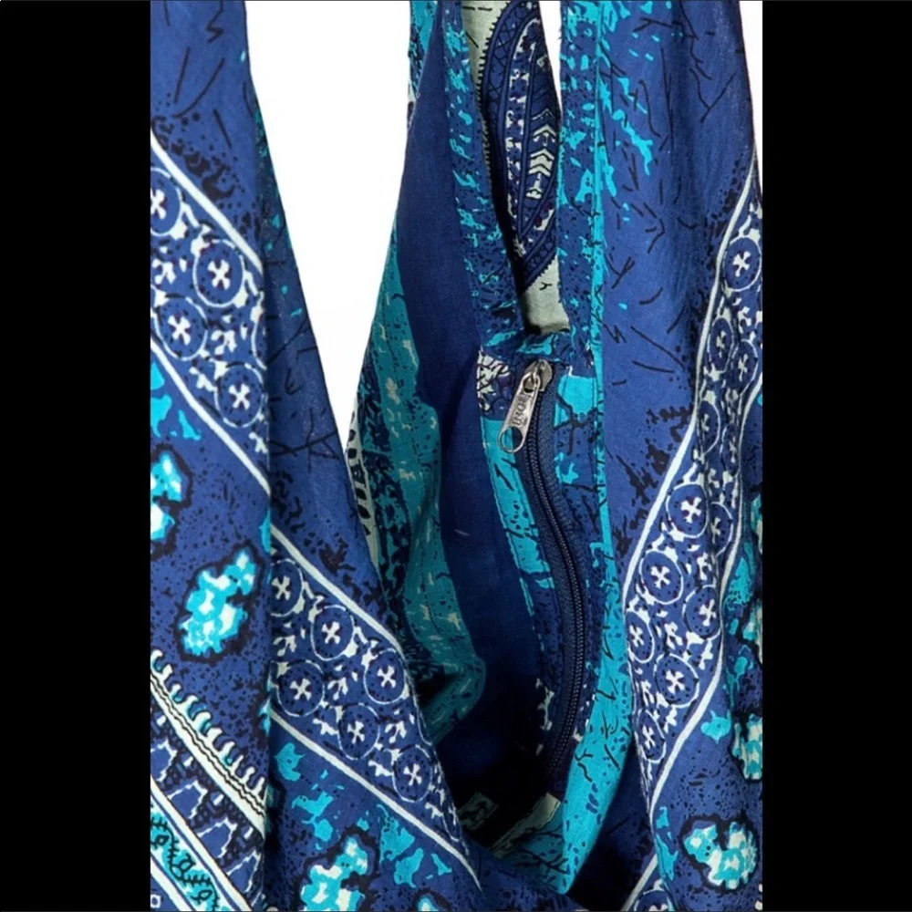 Tropical Aqua Sea Full Zip Market Hobo Bag Ocean Colors New